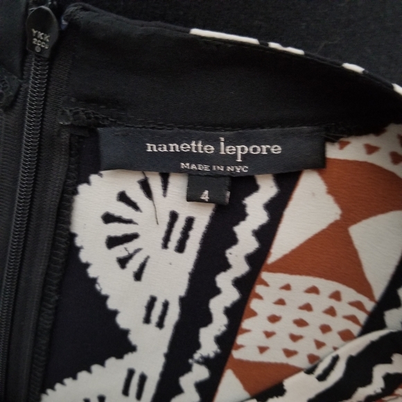 Nanette Lepore Sill Neutrals Tribal Print Blouse - Picture 2 of 6